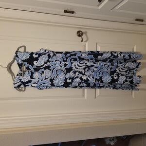 Talbots petite sleeveless size PL , blue, light blue and white. Long length.